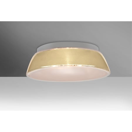 Besa Lighting Pica 14 Ceiling, Creme Sand, 2x60W Incandescent 9663CRC